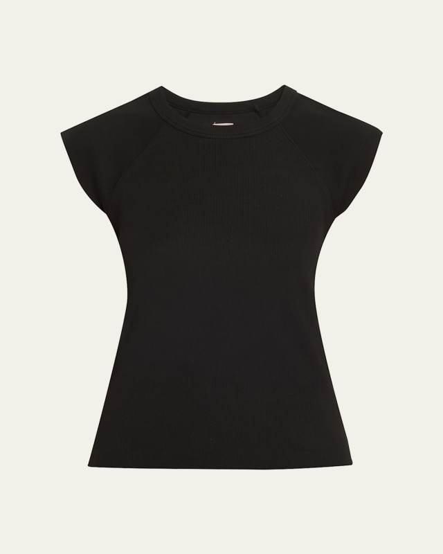 Chloe Ribbed Raglan T-Shirt